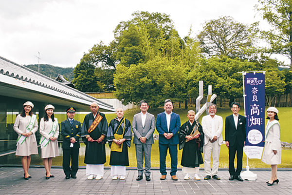 協会の代表者、奈良市長、JR奈良駅長